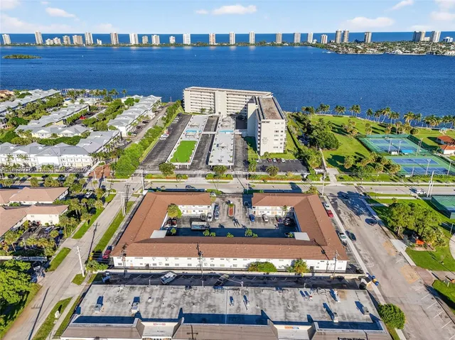 a view of swimming pool with a garden