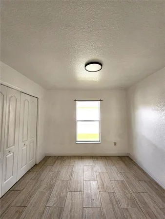 an empty room with a window