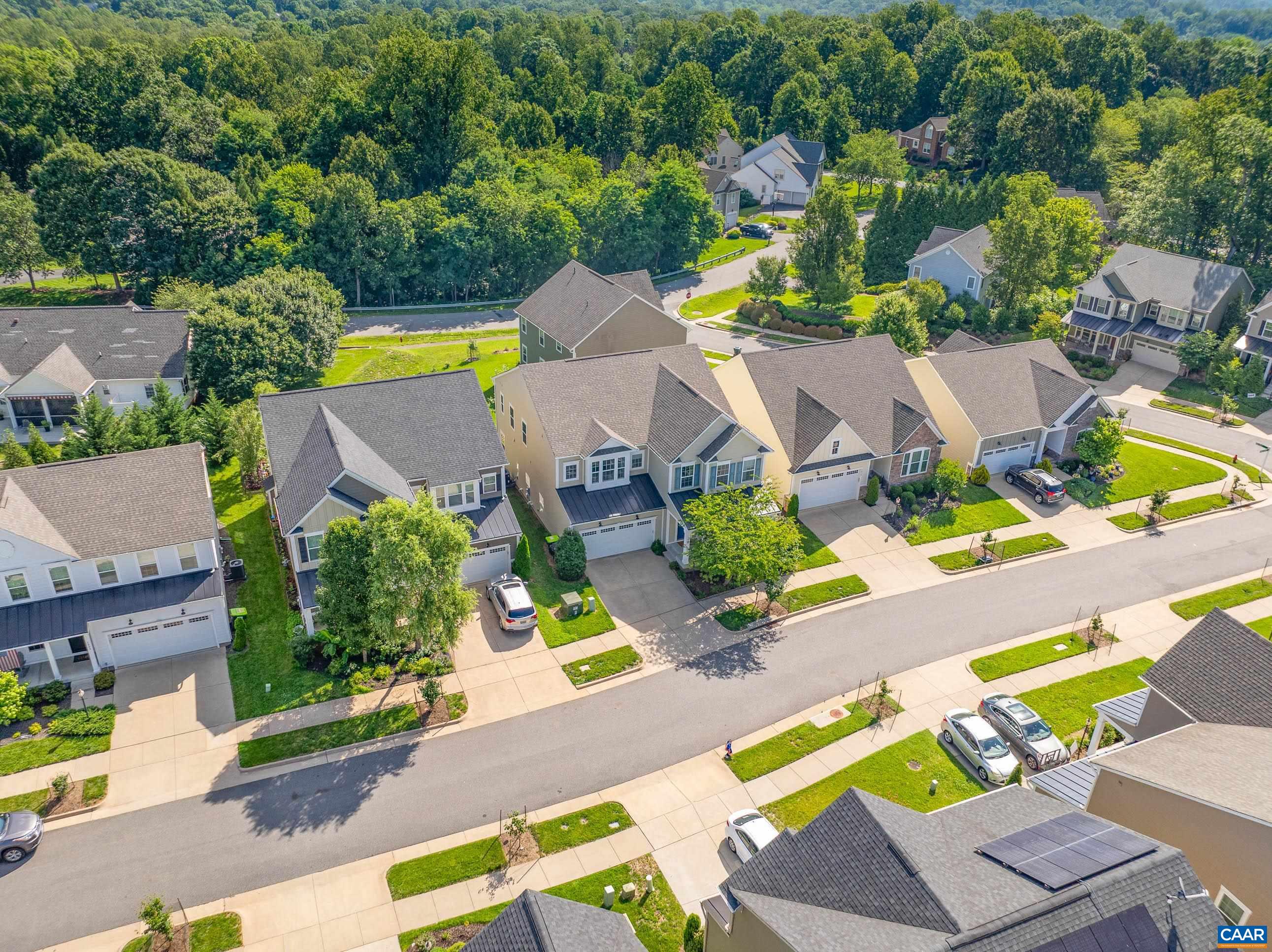1622 Fowler Ridge Court Charlottesville, VA 22901 - Photo 64 of 75 an aerial view of residential house with swimming pool and outdoor seating