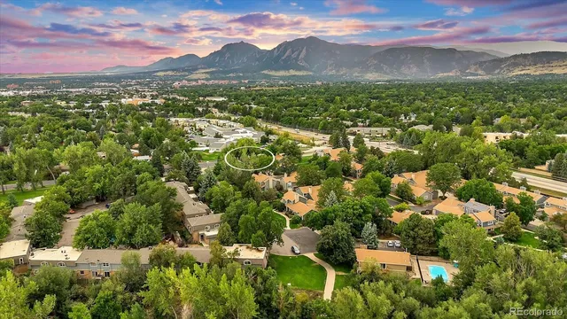 a view of city and mountain