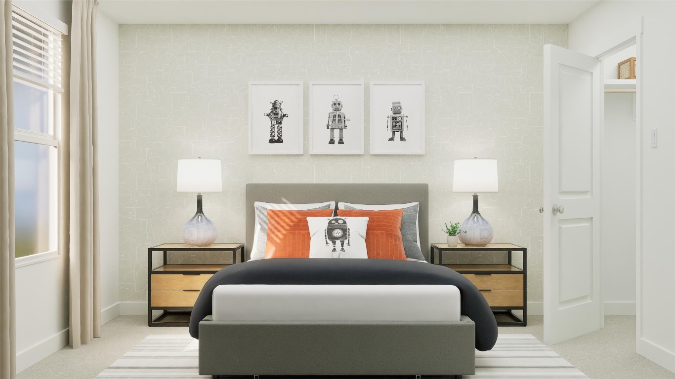 13316 Winton Drive Elgin, TX 78621 - Photo 9 of 35 a bedroom with a bed and painting on the wall