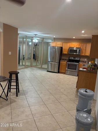 a view of a livingroom with furniture