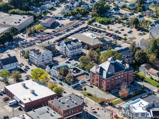 an aerial view of a city