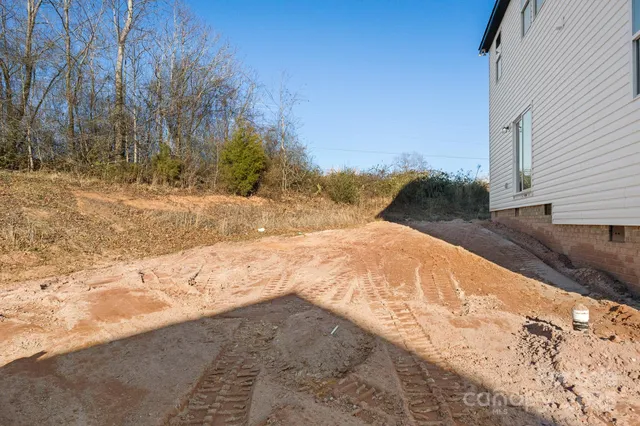 a view of large yard with large trees