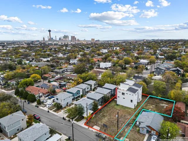 an aerial view of a city