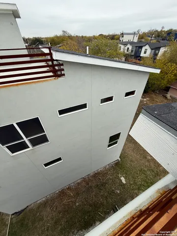 a view of a city from a balcony