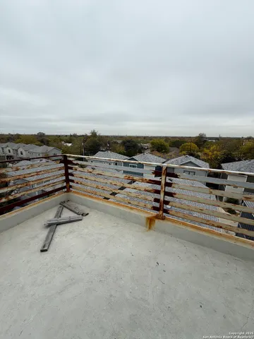 an empty room with furniture