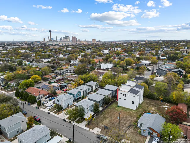 an aerial view of a city