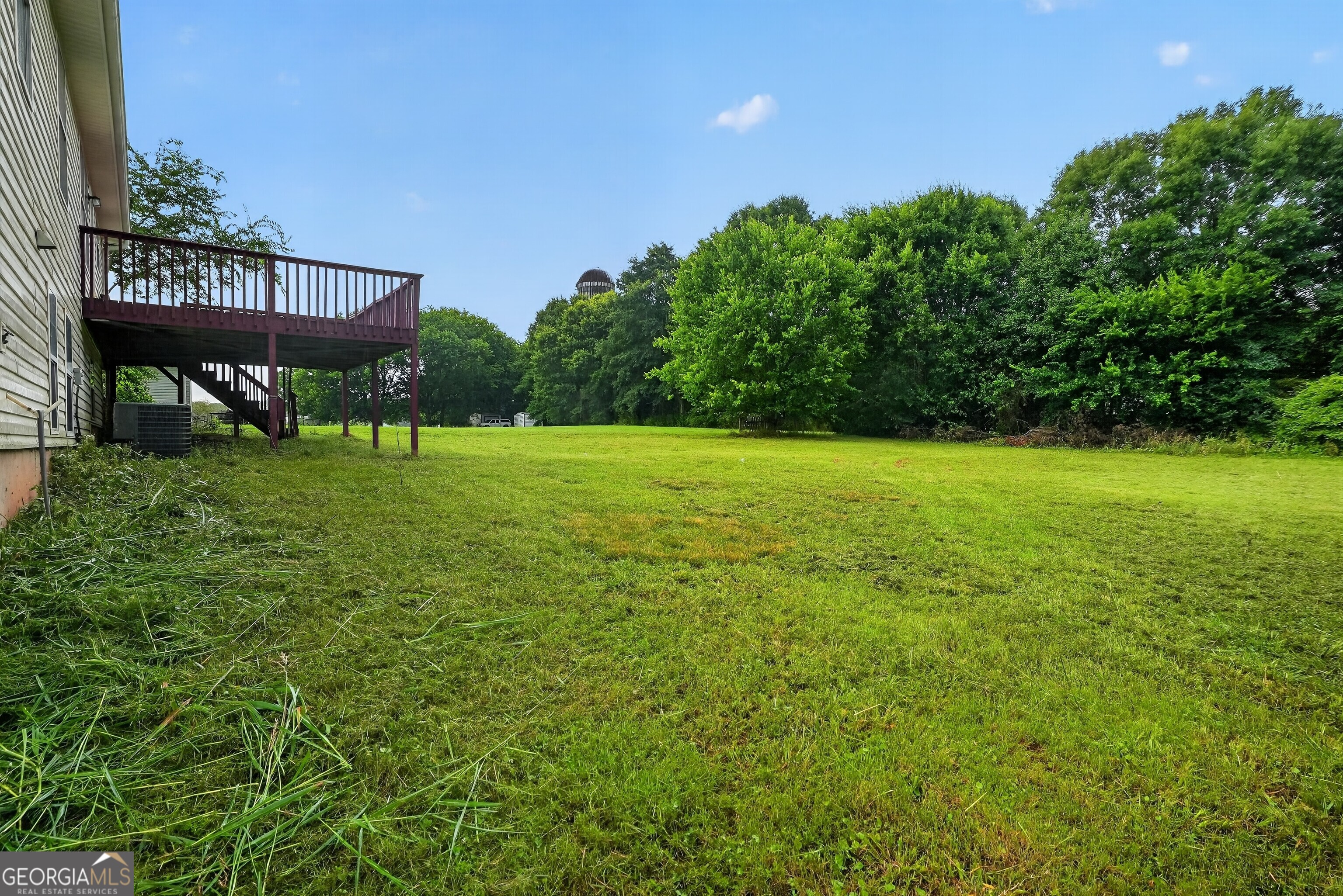 75 Linsley Way Covington, GA 30016 - Photo 20 of 48 a view of a big yard with potted plants and large tree