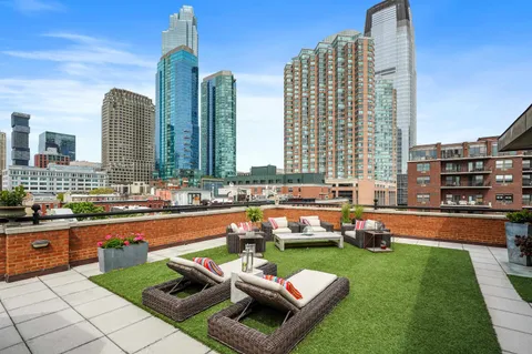 a view of outdoor space with seating area