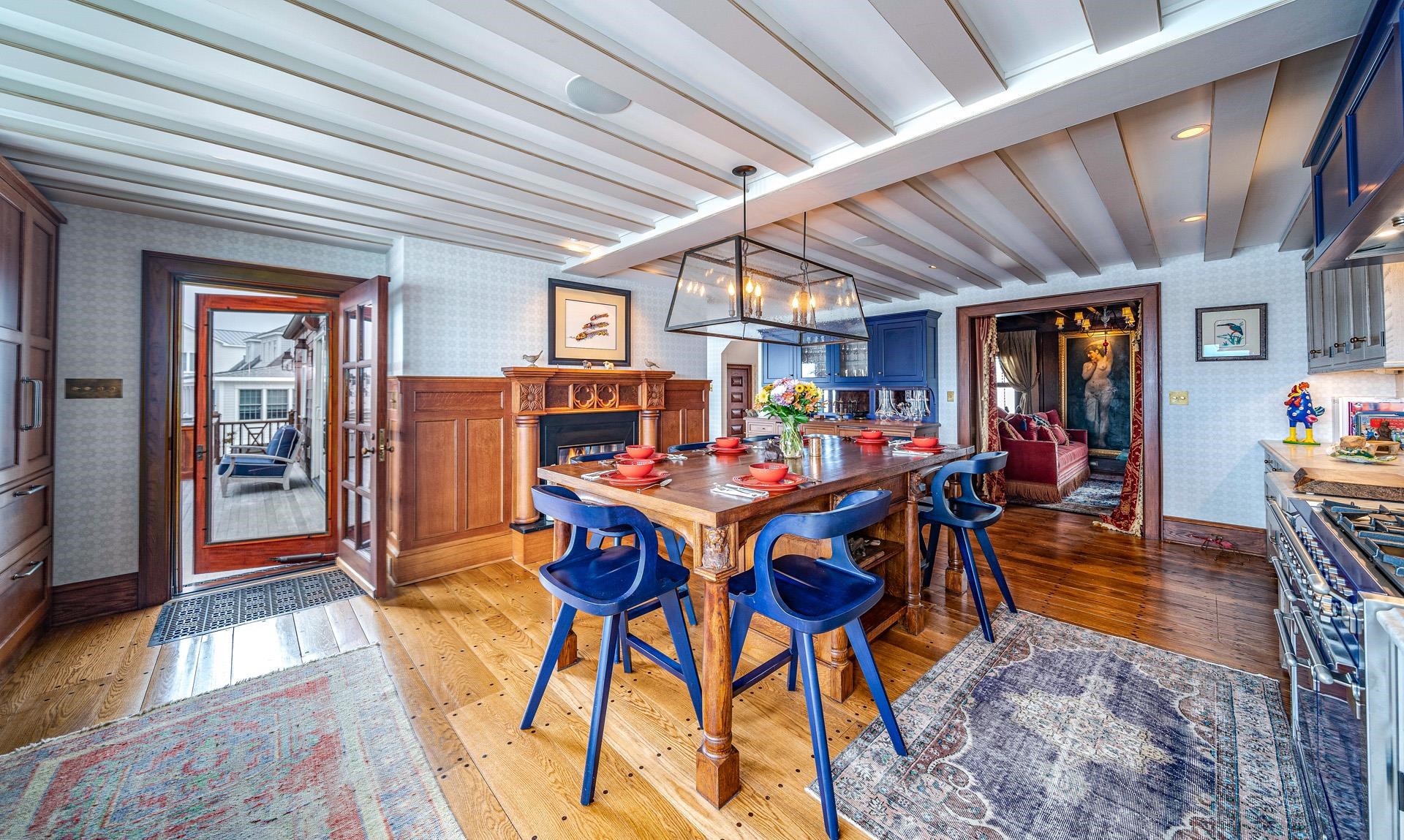 612 South Bayview Strathmere, NJ 08248 - Photo 6 of 38 a view of a dining room with furniture window and wooden floor