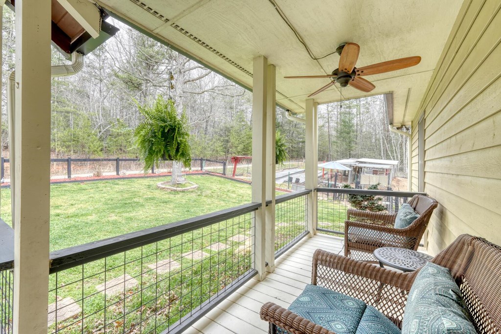 109 Hefner Road Blairsville, GA 30512 - Photo 34 of 48 a view of a room with furniture and a porch
