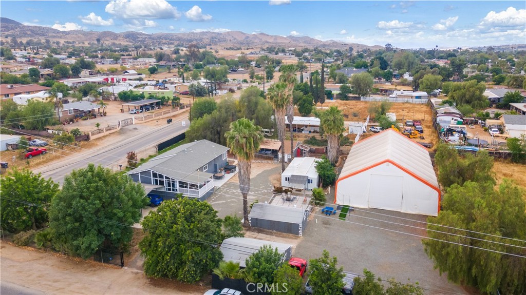 20970 Rider Street Perris, CA 92570 - Photo 44 of 49 South Facing Aerial View of Huge Covered Garage/ GYM/ or shop