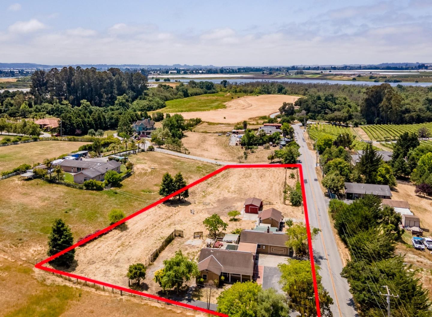 137 Whiting Road Watsonville, CA 95076 - Photo 47 of 52 an aerial view of ocean and residential houses with outdoor space