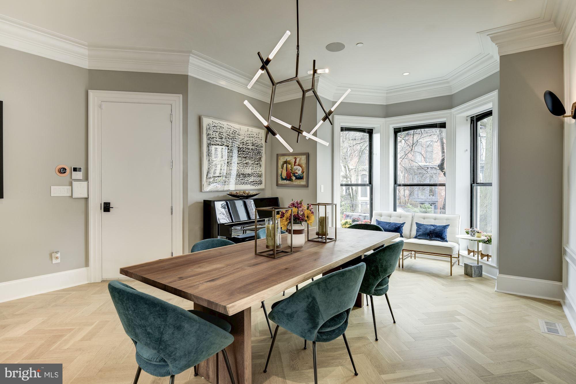 1313 R Street Northwest, Unit 1 Washington, DC 20009 - Photo 4 of 36 Large open dining area, lovely herringboneflooring
