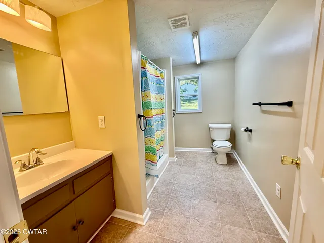 a bathroom with a sink toilet a mirror and shower