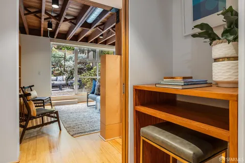 a view of a storage & utility room with two washing machine