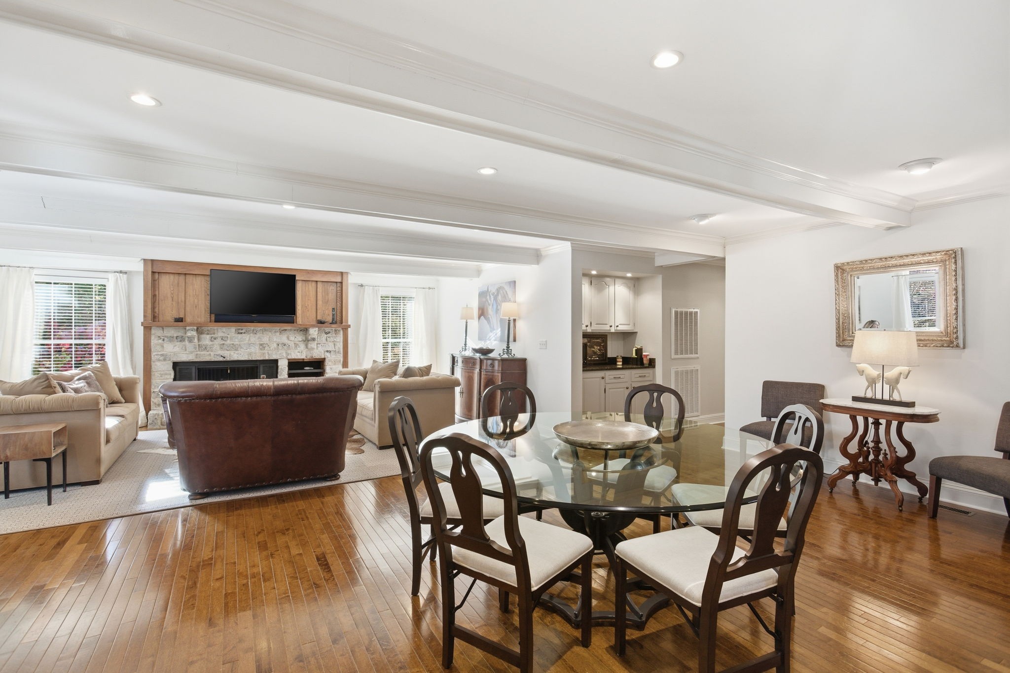 714 Farrell Road Nashville, TN 37220 - Photo 15 of 66 a view of a dining room with furniture window and wooden floor