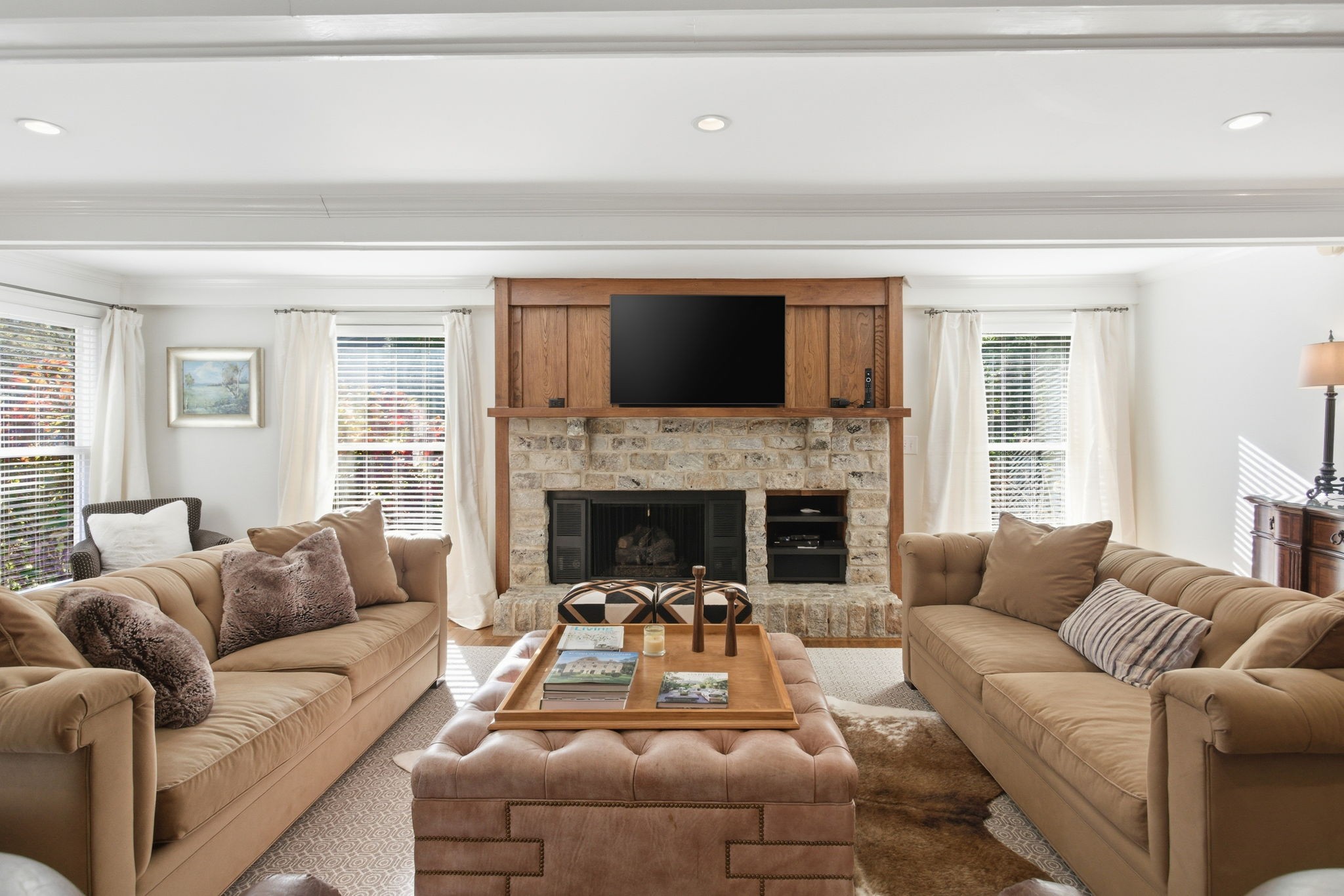 714 Farrell Road Nashville, TN 37220 - Photo 5 of 66 a living room with furniture and a fireplace