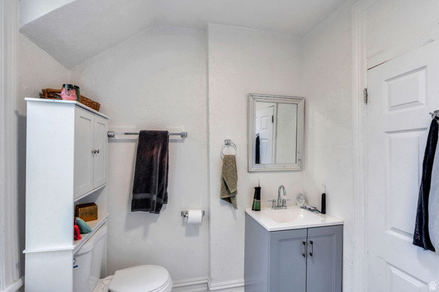 358 400 South Provo, UT 84601 - Photo 15 of 34 Half bathroom featuring toilet and vanity.