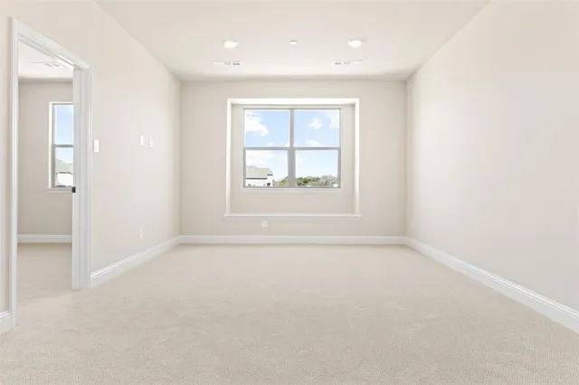 an empty room with a window