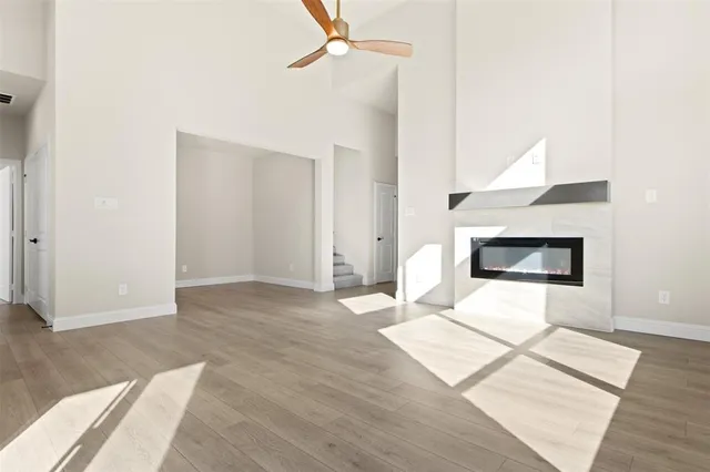 a view of a livingroom with a fireplace