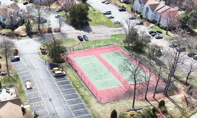 a view of a city with lots of trees