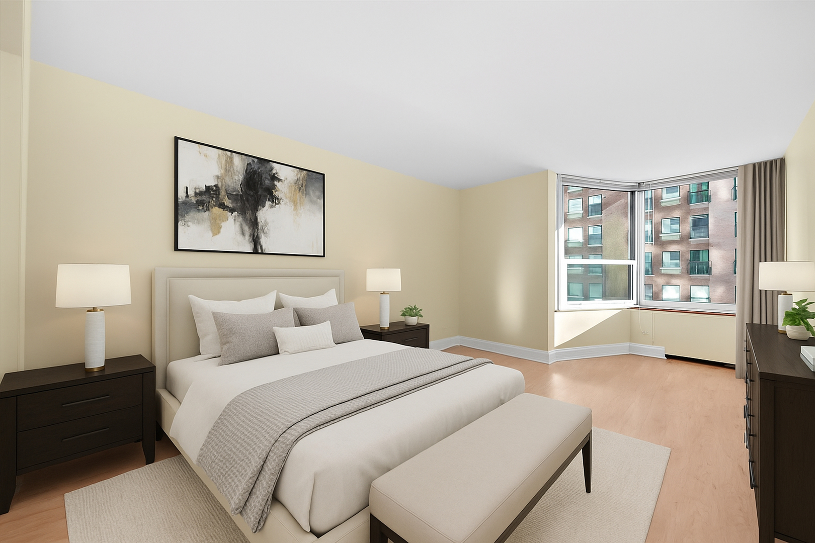 720 West Gordon Terrace, Unit 3B Chicago, IL 60613 - Photo 8 of 28 a bedroom with a bed and a large window