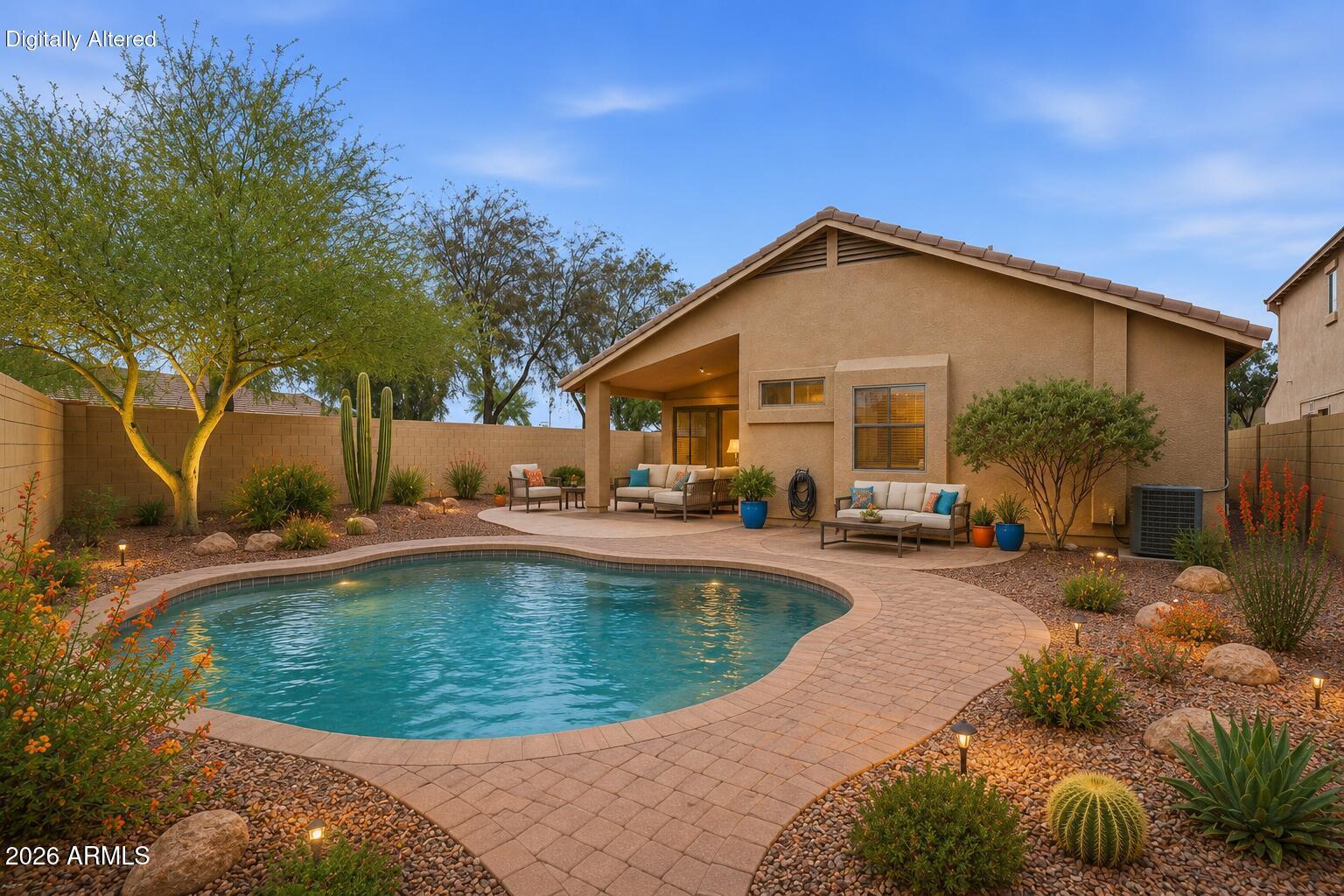 2956 East Shady Spring Trail Phoenix, AZ 85024 - Photo 26 of 37 Virtual designed with pool and landscpai