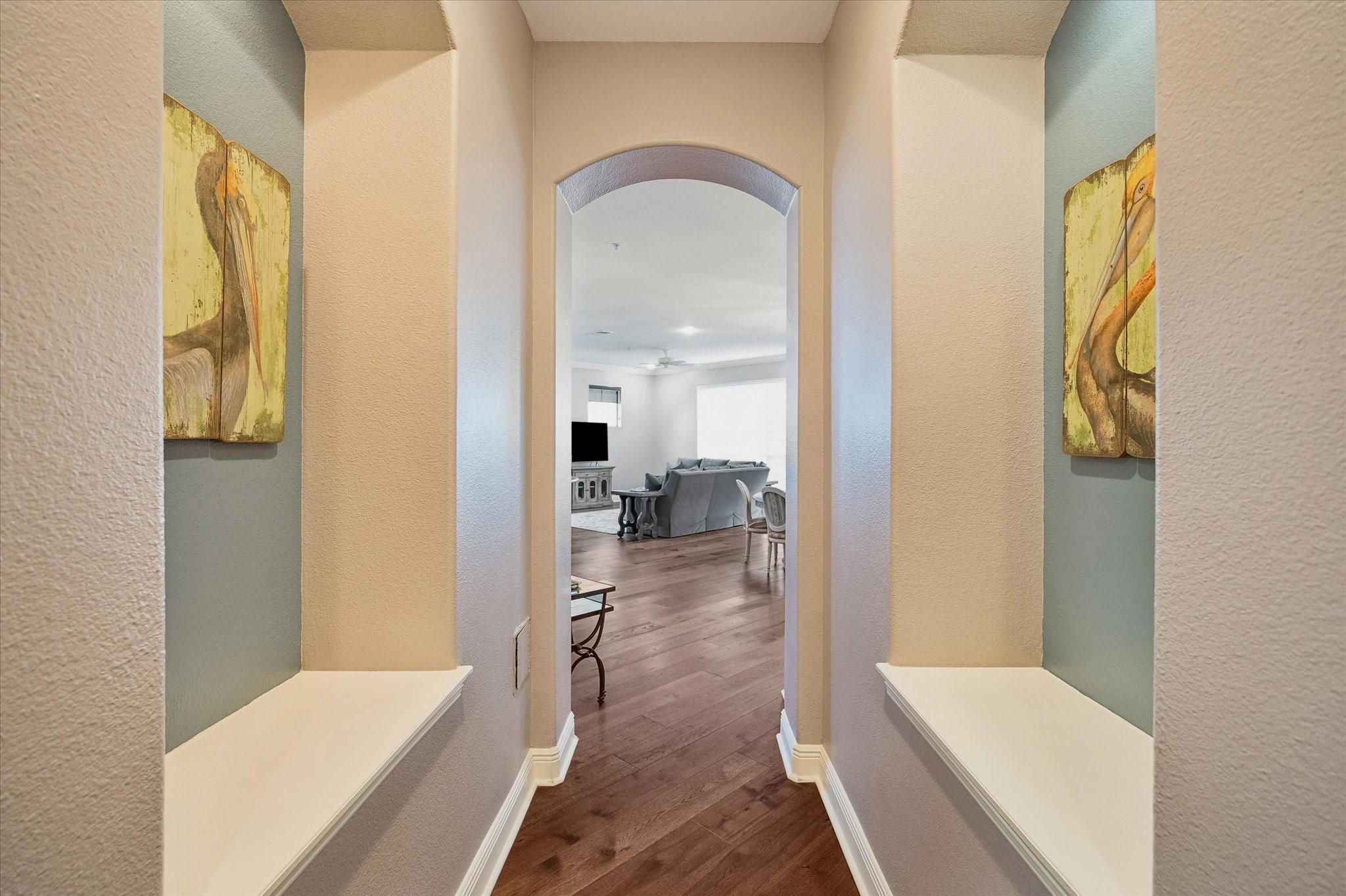 2120 Kipling Street, Unit 304 Houston, TX 77098 - Photo 2 of 24 A welcoming entry opens into spacious living and dining areas designed with an easy, open flow throughout the home. Warm finishes and natural light make the space feel both comfortable and inviting.