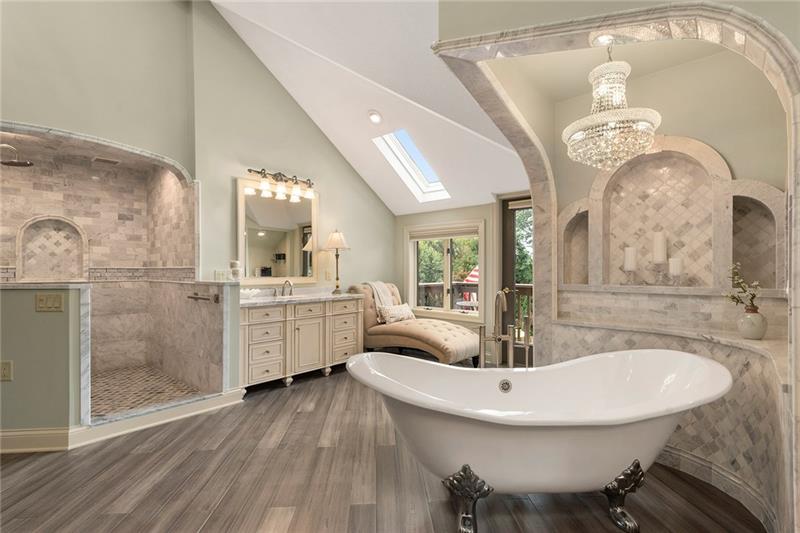 212 Mingo Road Wexford, PA 15090 - Photo 14 of 25 Carrera marble walk in shower, soaking tub, his/hers vanities