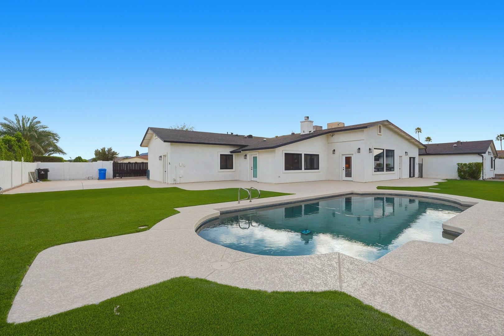 6302 East Cochise Road Paradise Valley, AZ 85253 - Photo 45 of 58 a view of outdoor space yard swimming pool and patio