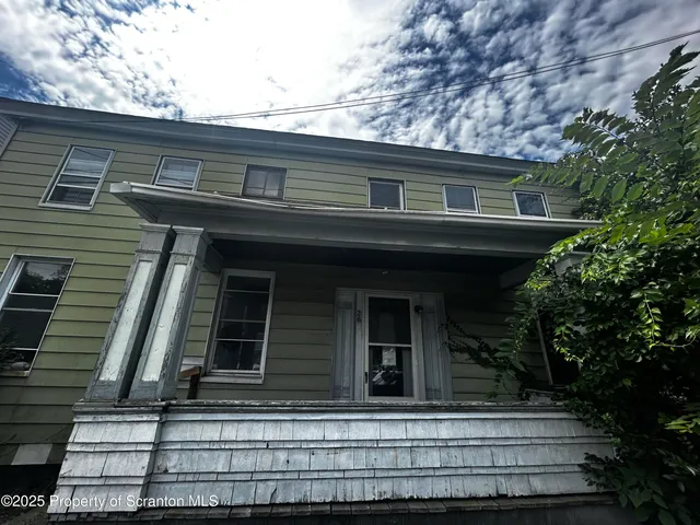 a front view of a house