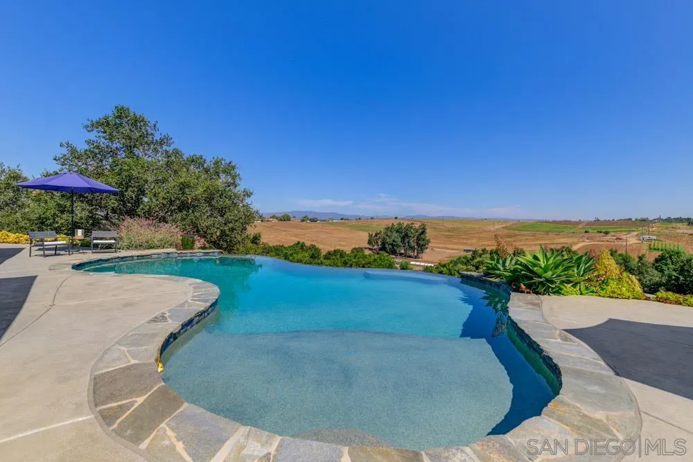 1834 Winterwarm Drive Fallbrook, CA 92028 - Photo 22 of 49 a view of a swimming pool with an outdoor seating