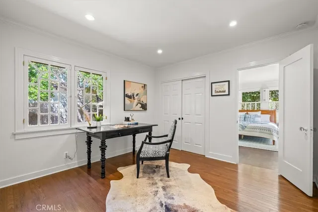 a room with furniture and a window