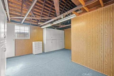 a view of a room with storage