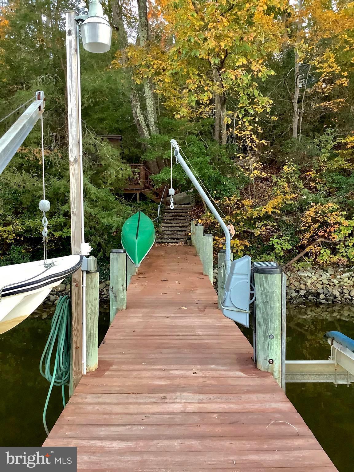 535 Swaggers Point Road Solomons, MD 20688 - Photo 27 of 48 Sturdy pier, elec boat lift , hand lifts