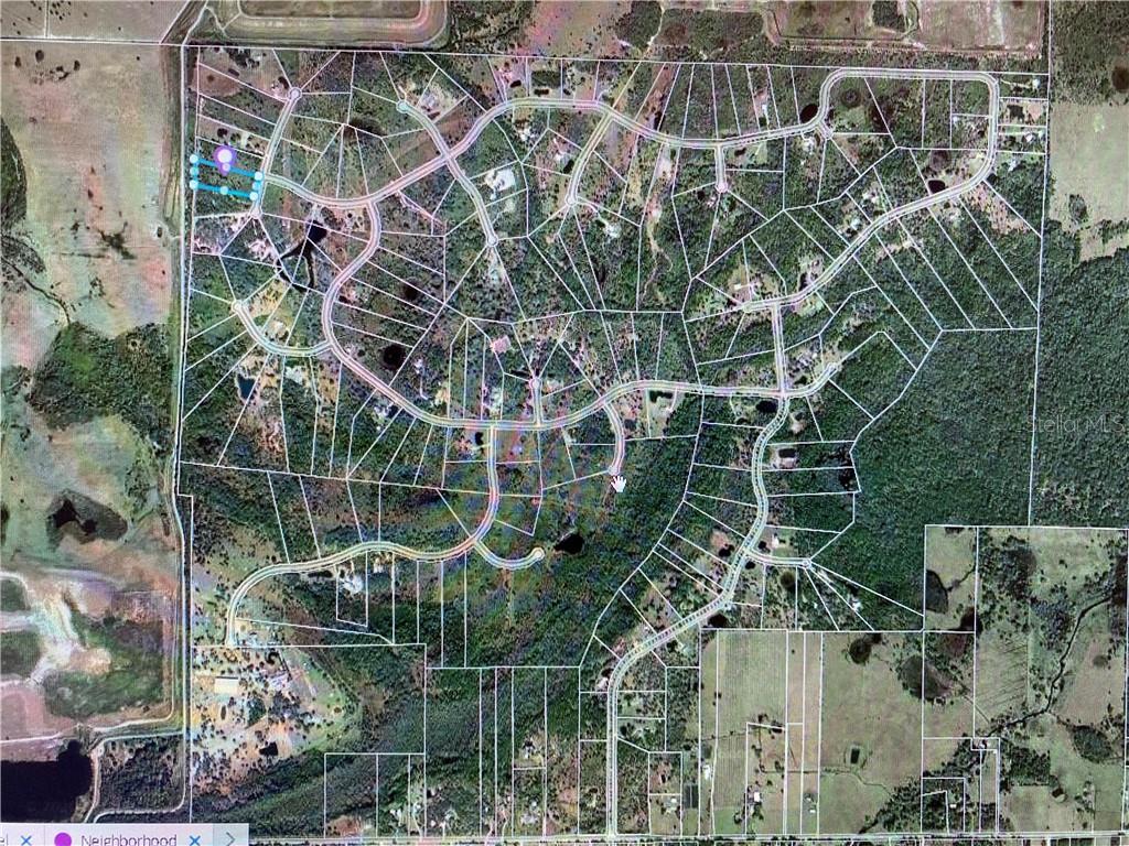 AERIAL PHOTO OF WINDING CREEK, SUBJECT PROPERTY IS ON THE TOP LEFT QUADRANT