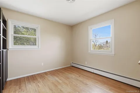 an empty room with a window