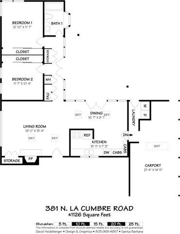 381 North La Cumbre Road Santa Barbara, CA 93110 - Photo 17 of 17 Floorplan of Property