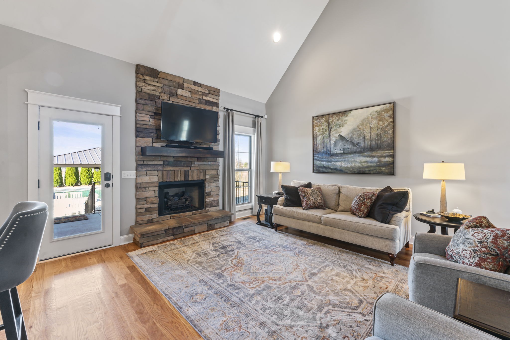 203 County Line Road Bell Buckle, TN 37020 - Photo 6 of 31 a living room with furniture and a fireplace
