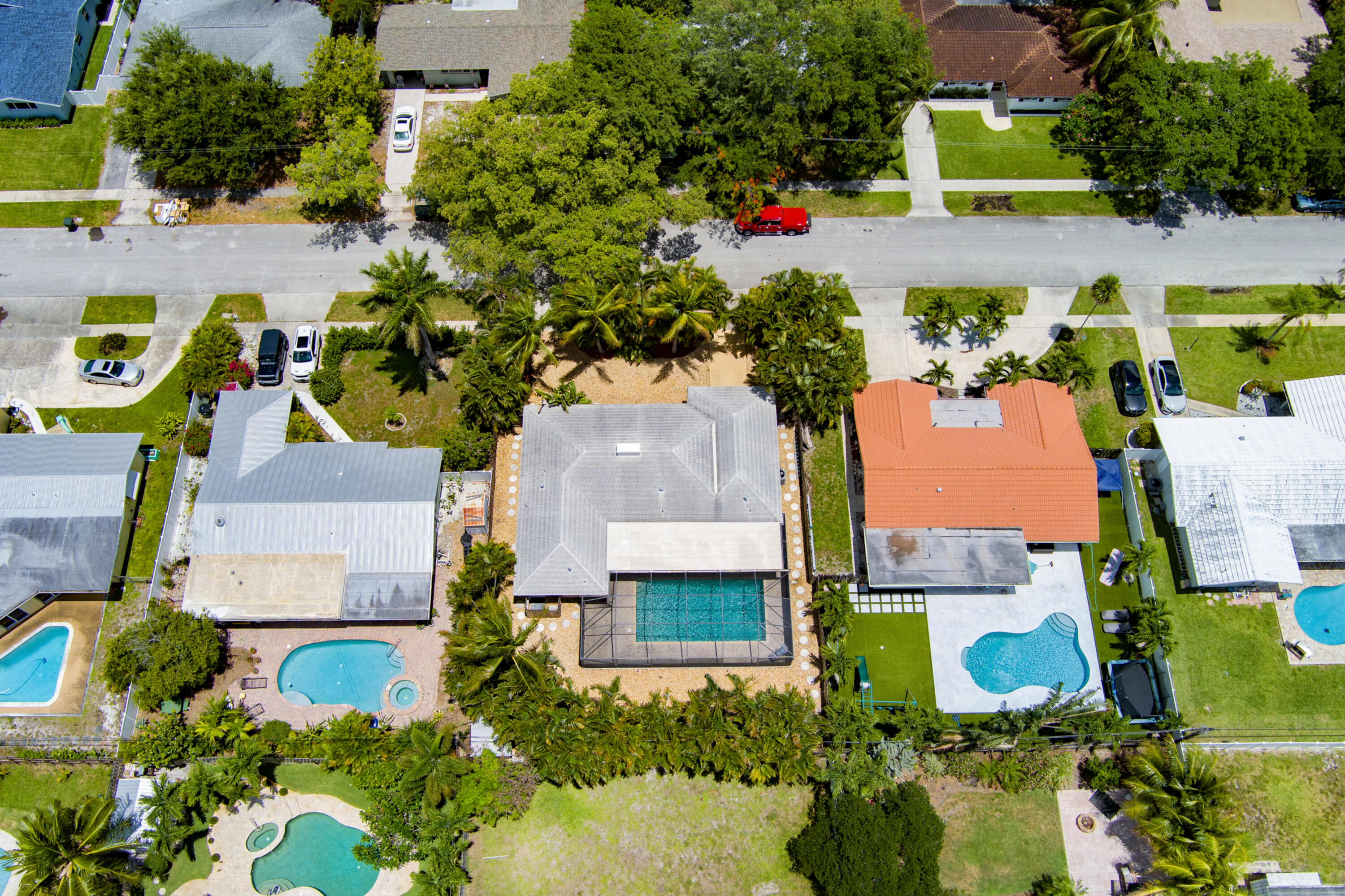 1348 Southwest 4th Street Boca Raton, FL 33486 - Photo 40 of 44 an aerial view of a house with a yard and garden view