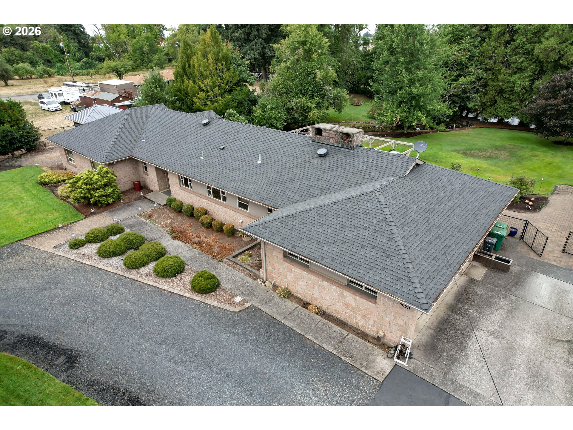 455 West High Street Stayton, OR 97383 - Photo 4 of 48 an aerial view of a house