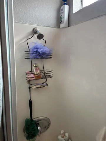 a lamp on a table in a room