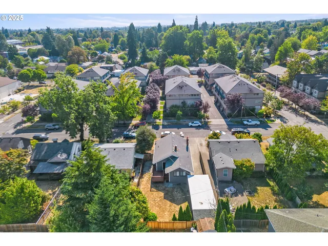 an aerial view of multiple house