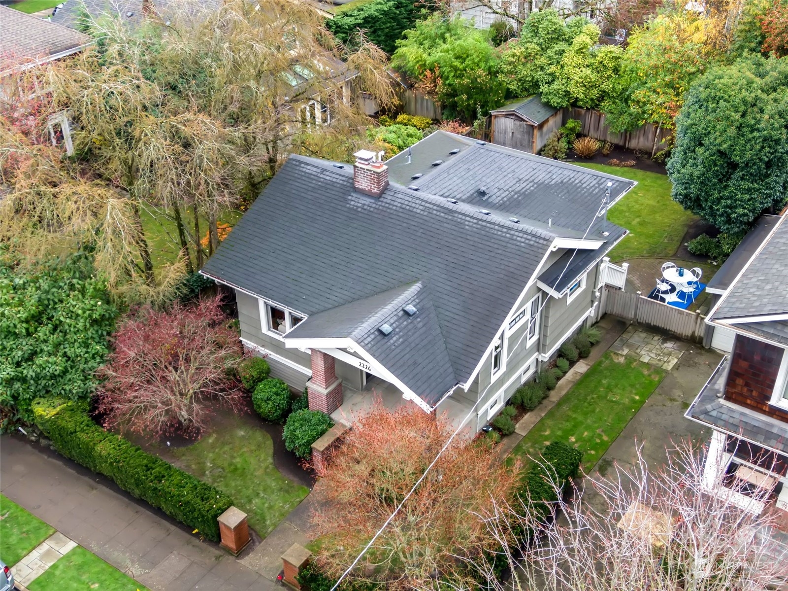 2226 12th Avenue East Seattle, WA 98102 - Photo 31 of 37 an aerial view of a house with a yard
