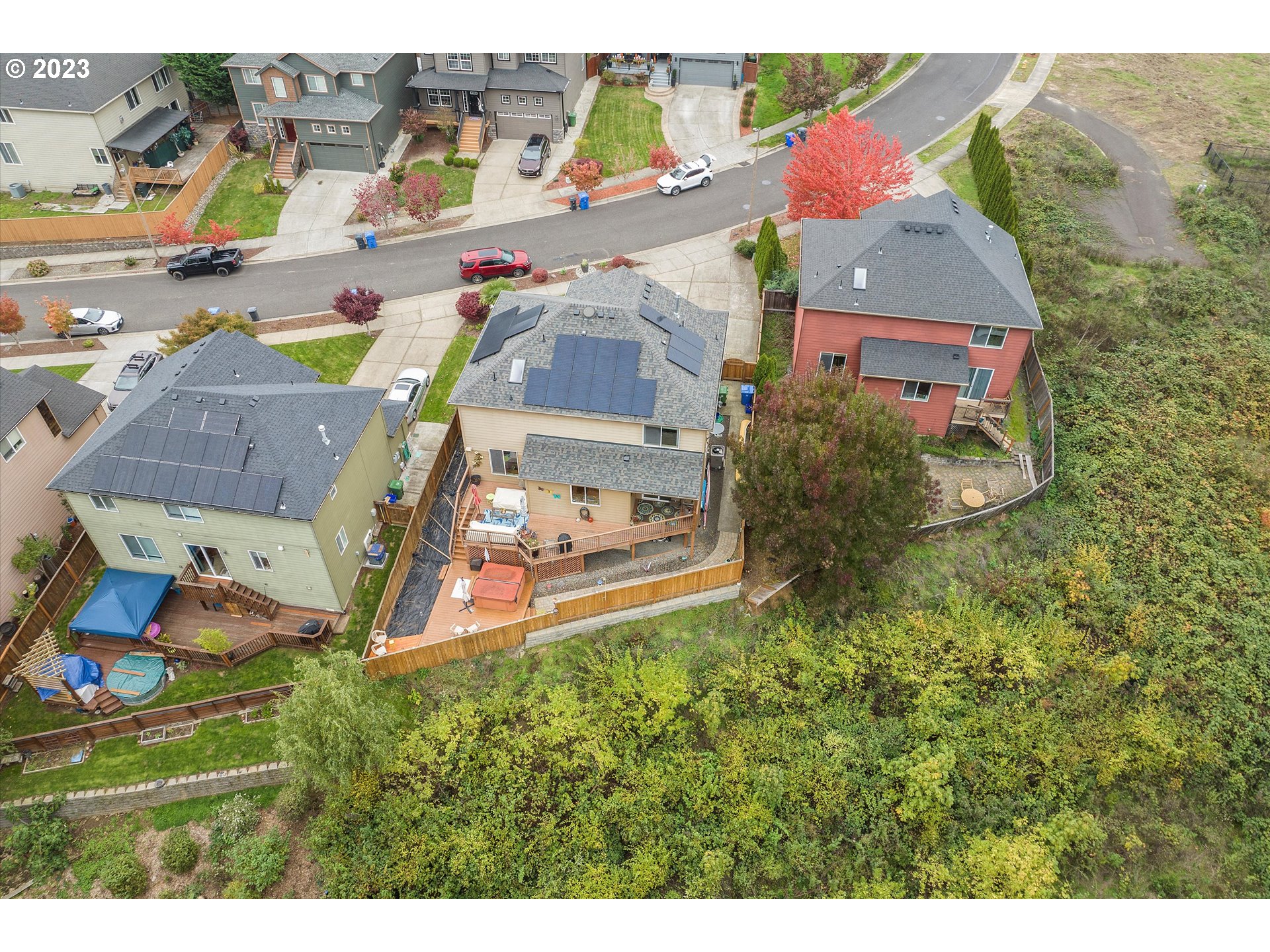 16472 Southeast Siri Loop Damascus, OR 97089 - Photo 36 of 41 a aerial view of a house with a yard