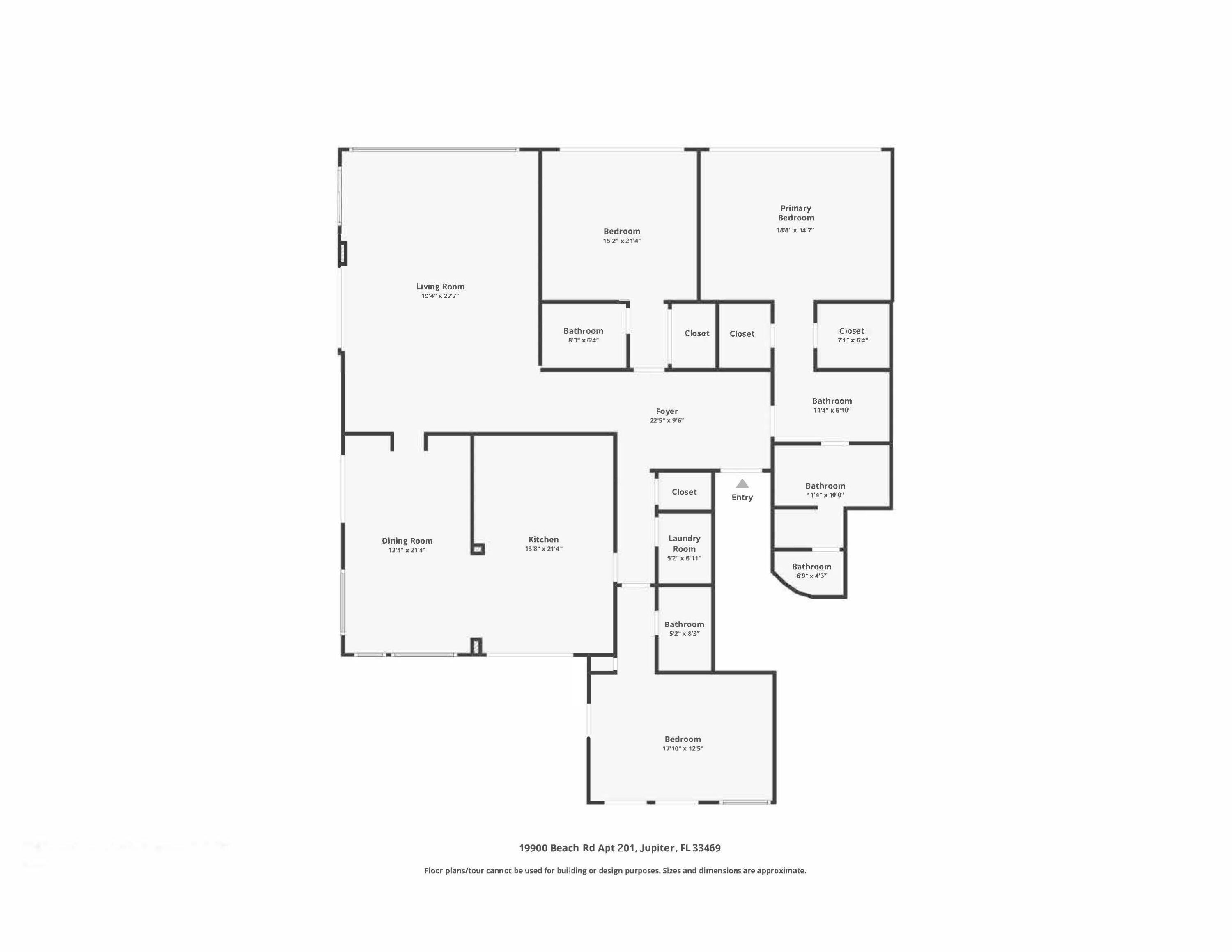 19900 South Beach Road, Unit 201 Jupiter, FL 33469 - Photo 29 of 29 Floorplan
