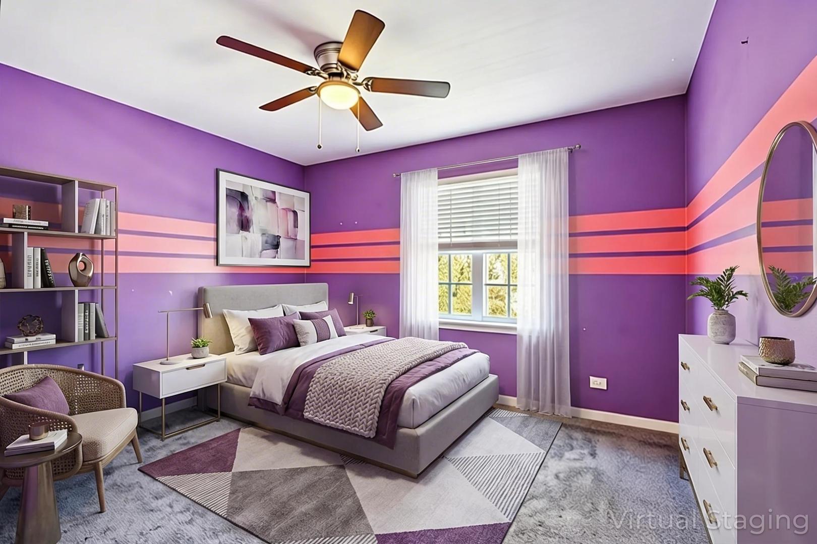 1739 Newbridge Circle Elgin, IL 60123 - Photo 32 of 42 a bedroom with a bed a chandelier and a window