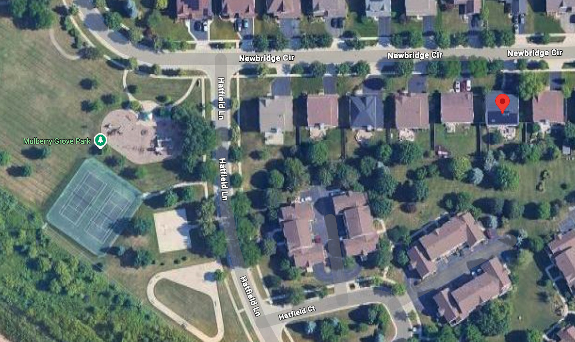 1739 Newbridge Circle Elgin, IL 60123 - Photo 42 of 42 an aerial view of waterside residential houses